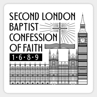 Reformed christian art. Second London Baptist Confession of Faith - 1689. Magnet